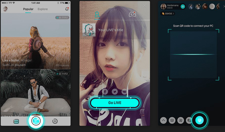 Scan Code in Bigo Live App Korean 