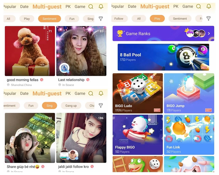Multi-guest feature in Bigo Live Vietnamese